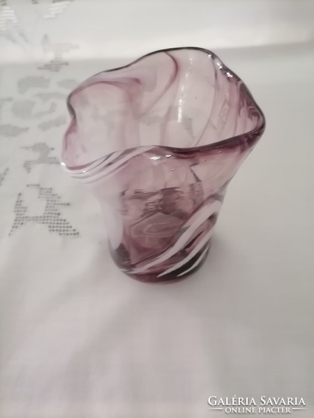 Glass vase, dark malt