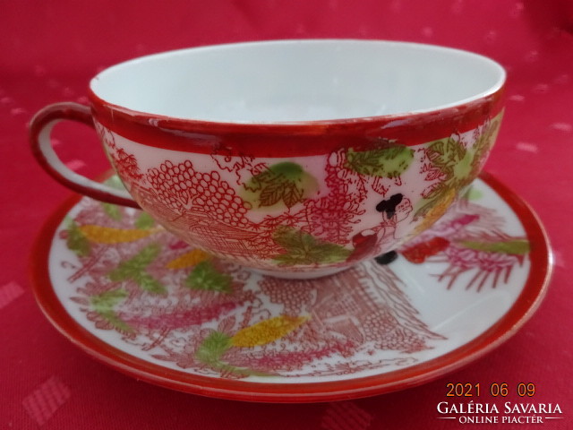 Japán porcelán teáscsésze + alátét, tojáshéj vékony a csésze. Vanneki!