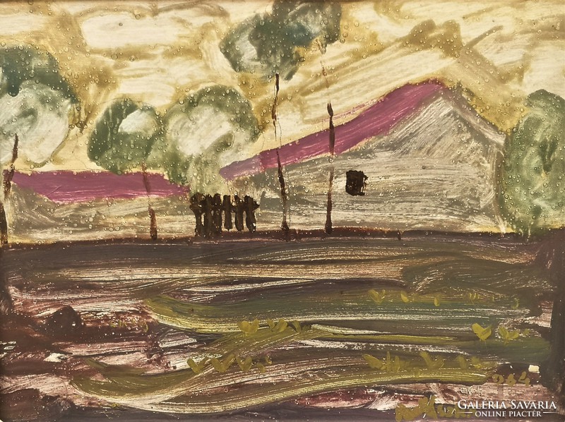 Prohászka József (1886 - 1964) Vásárhelyi tóaljban c. festménye EREDETI GARANCIÁVAL