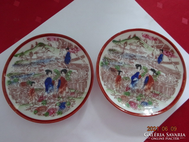 Japanese porcelain coffee cup coaster, diameter 11.5 cm. He has!