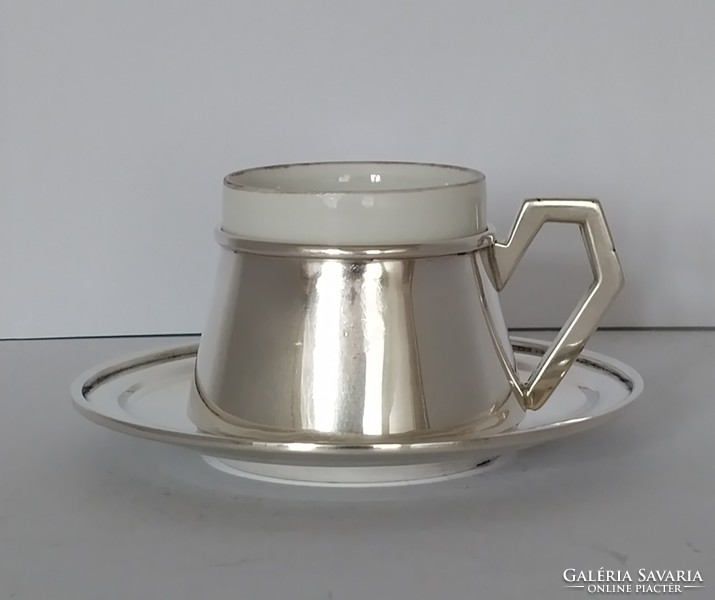 Silver art-deco coffee set