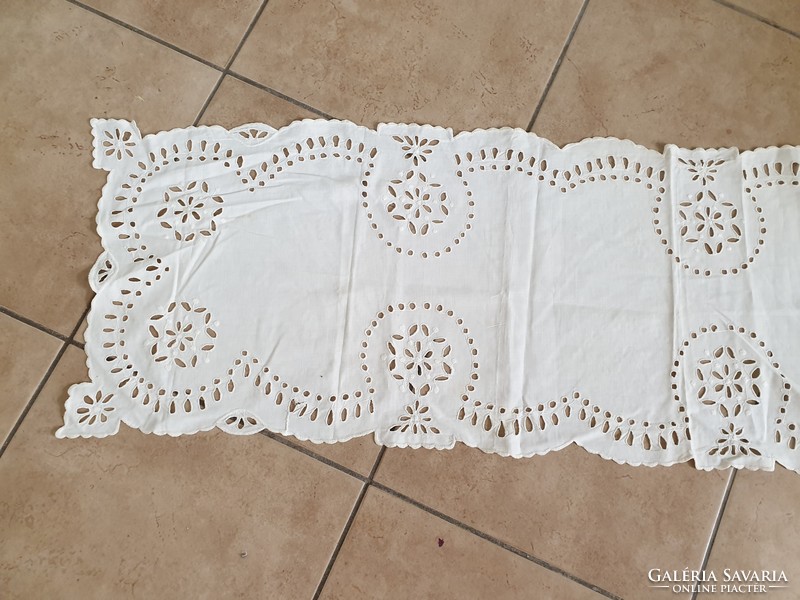 Retro embroidered, madeira big tablecloth, big runner for sale!