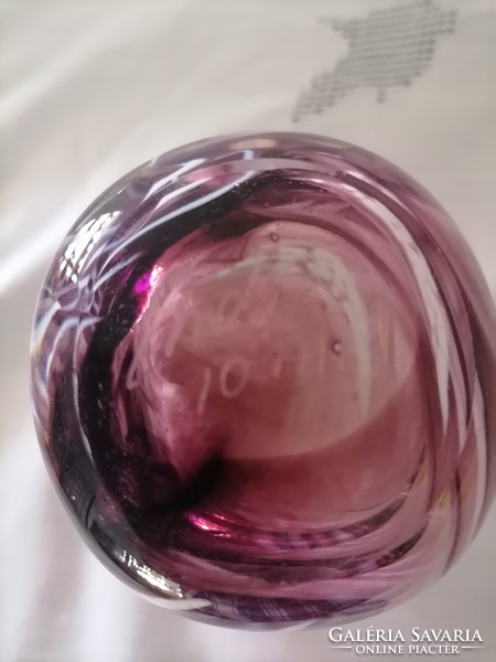 Glass vase, dark malt