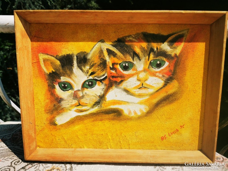 Two cats, painting