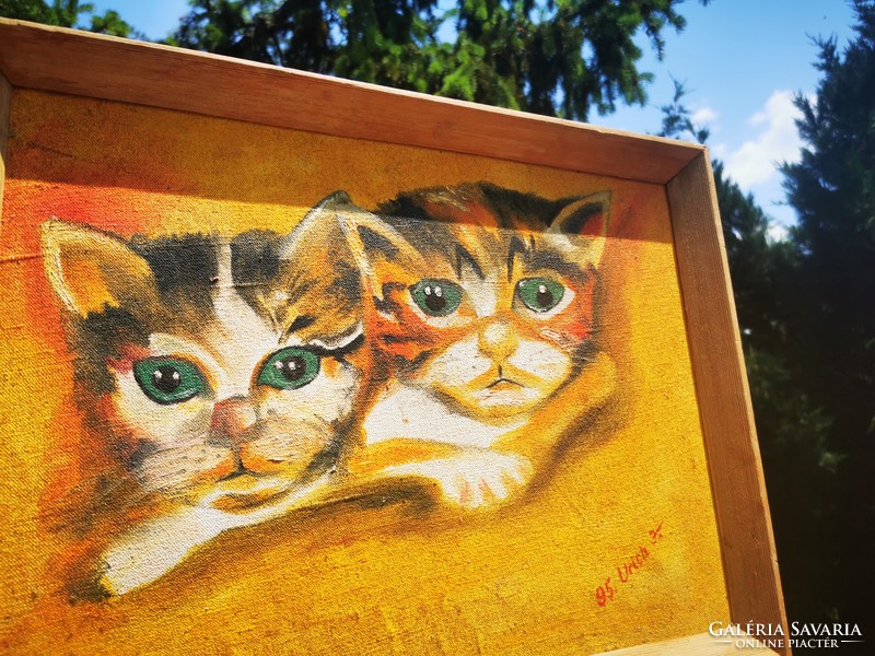 Two cats, painting