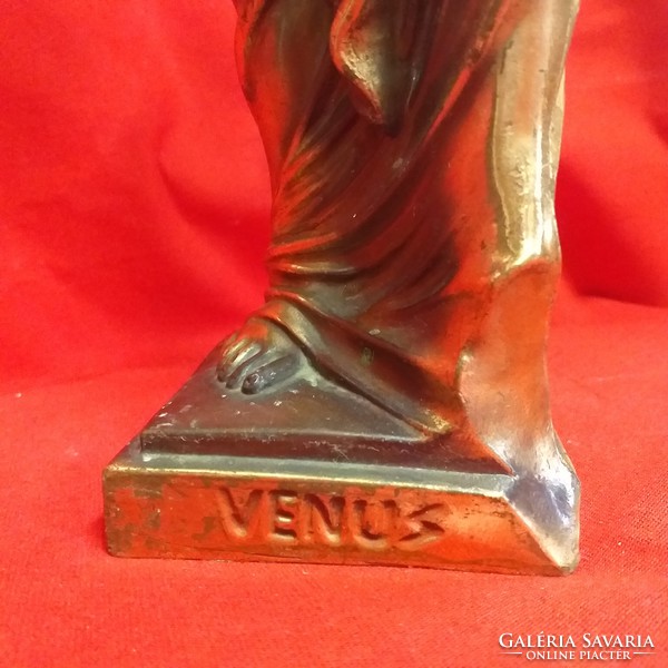Fém Bronzírozott Üreges Vénusz,Venus Szobor.34 cm.