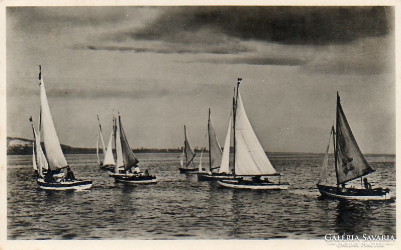 Ba - 164 panoramas of the Balaton region in the middle of the 20th century sailboats (Hungarian film office)