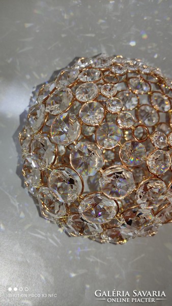 Palwa 1960s rare crystal ball chandelier lamp shade