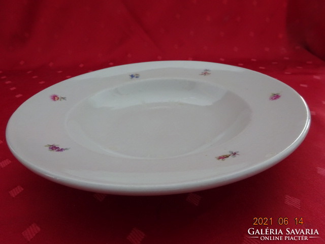 Drasche porcelain, small floral deep plate, diameter 24 cm. He has!
