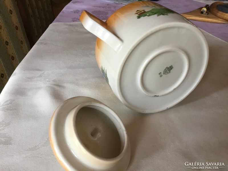 Zsolnay sugar bowl, antique, luster glazed