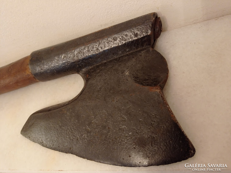 Antik 18.századi kovácsoltvas kovácsolt vas bárd 1700 as évek 4284