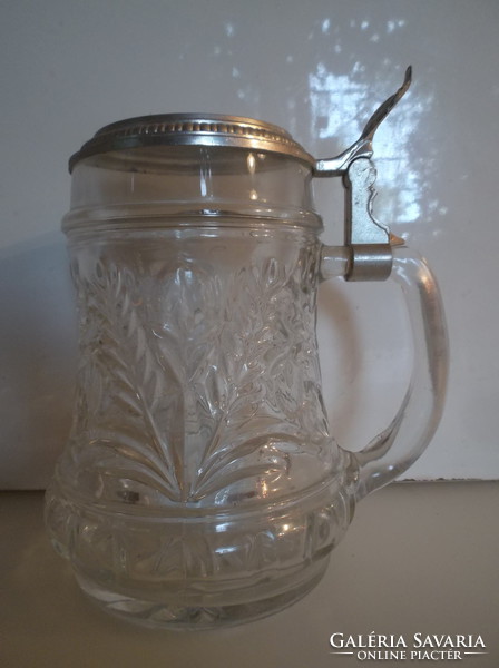 Jug - 6 dl - old - German - glass - beautiful - thick - flawless