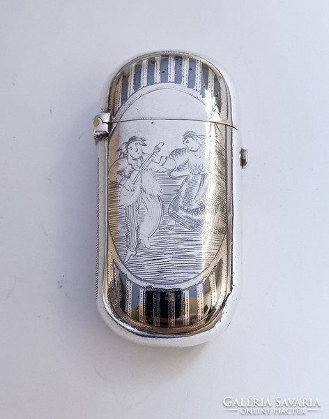 Russian silver match holder 1871, Moscow.