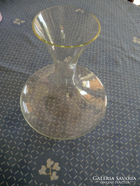 Üveg váza átmérője 23, magassága 23 cm, boros üveg dekantáló üveg
