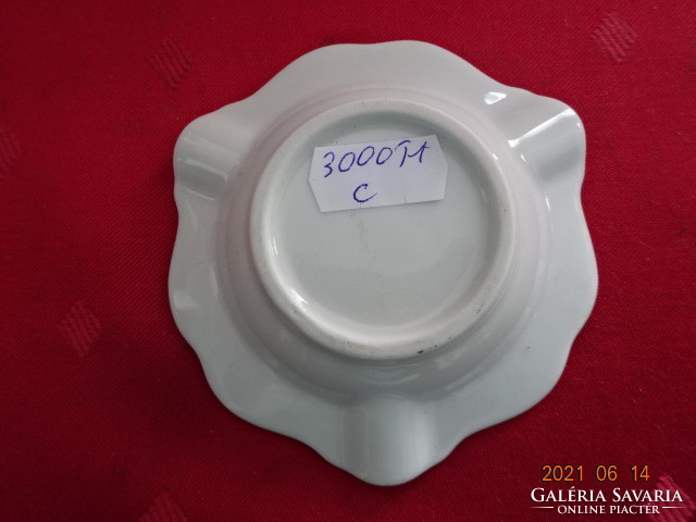 Porcelain ashtray with győr inscription, small bird, diameter 9 cm. He has!