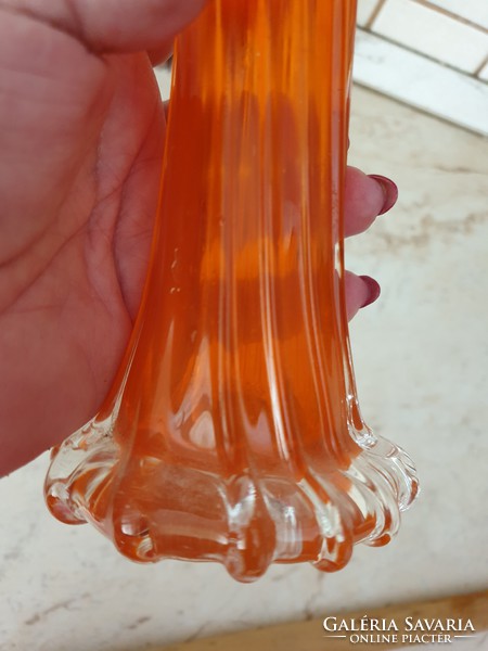 Glass vase for sale! Art deco yellow glass vase for sale!