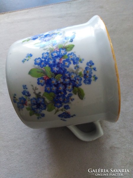Kék nefelejcs mintás - Zsolnai porcelán, tejfölös tároló
