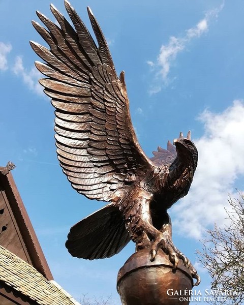 Bronze statue of Turul bird