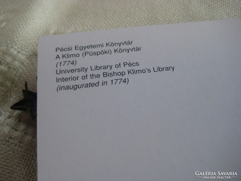 Pécsi Egyházi  Klímó könyvtár ,  képeslap