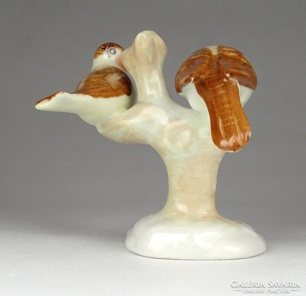 1F028 Régi Aquincum porcelán madár pár figura 10 cm