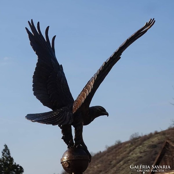 Bronze statue of Turul bird