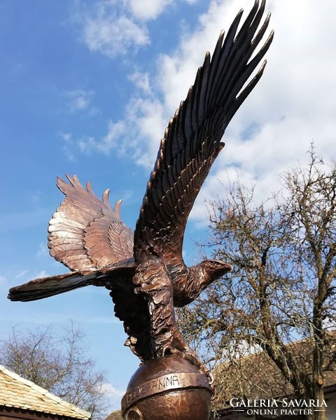 Bronze statue of Turul bird
