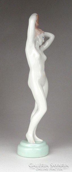 1F023 Régi Aquincum porcelán női akt 26 cm