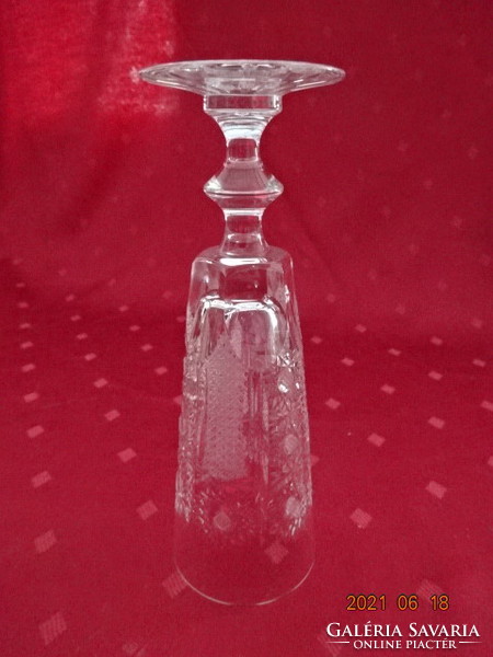 Crystal glass champagne with base, six pieces, height 17.5 cm. He has!