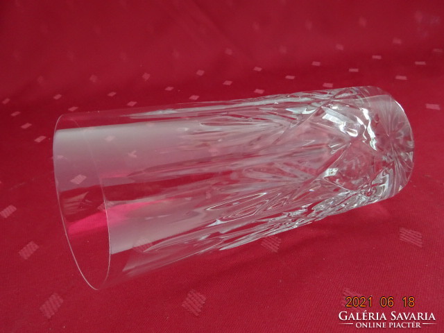 Kristályüveg üdítős pohár, magassága 13,5 cm, átmérője 7,2 cm.  5 db egyben eladó. Vanneki!