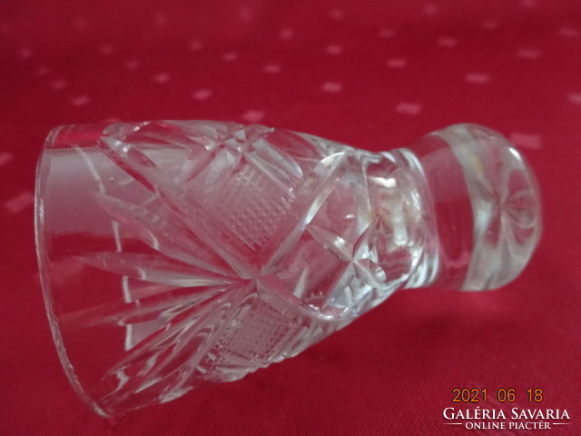 Kristályüveg likőrös pohár, magassága 7,5 cm. Vanneki!