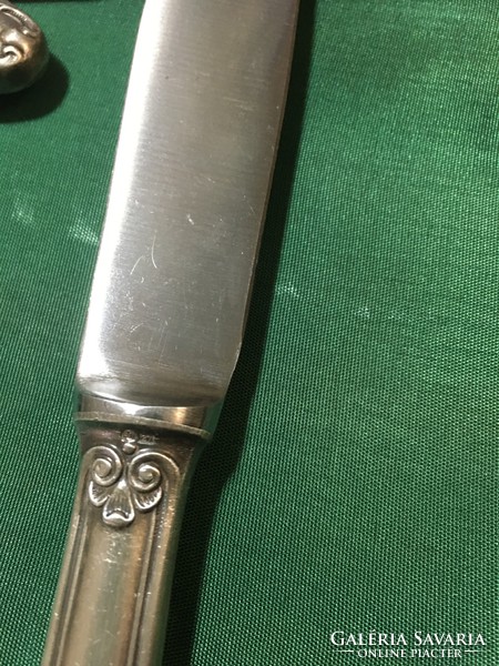 Ezüstözött nyelű kés (6 db)