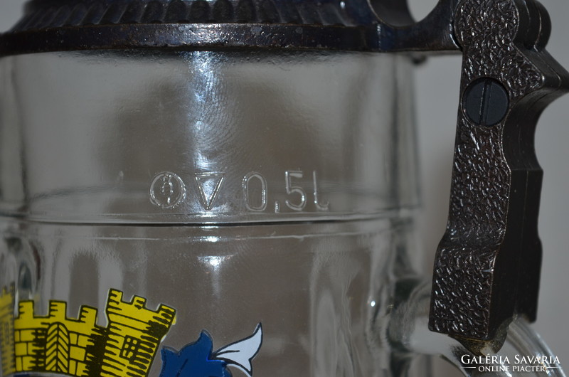 Bayern fém fedeles üveg korsó  ( DBZ 0026 )