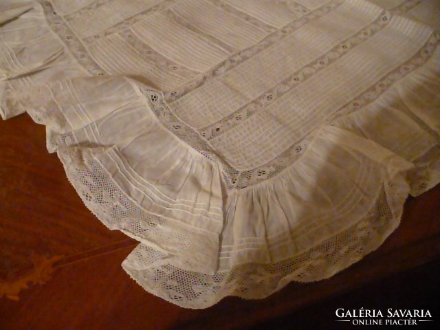 Antique beautiful batist tablecloth