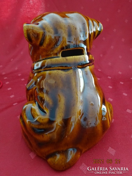 Világhy Árpád majolika kézi készités angol bulldog kutya, egyben persely. Vanneki!