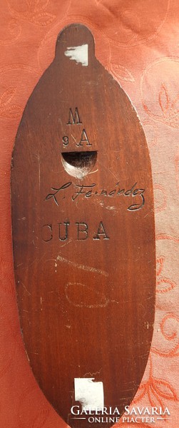 L. Fernárdez: Cuban - marked-signed art deco wooden mask