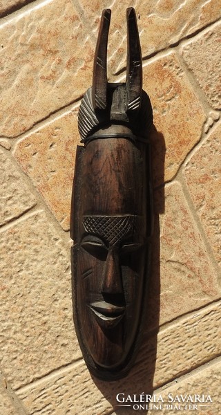 Devil's head - wood carving wall head