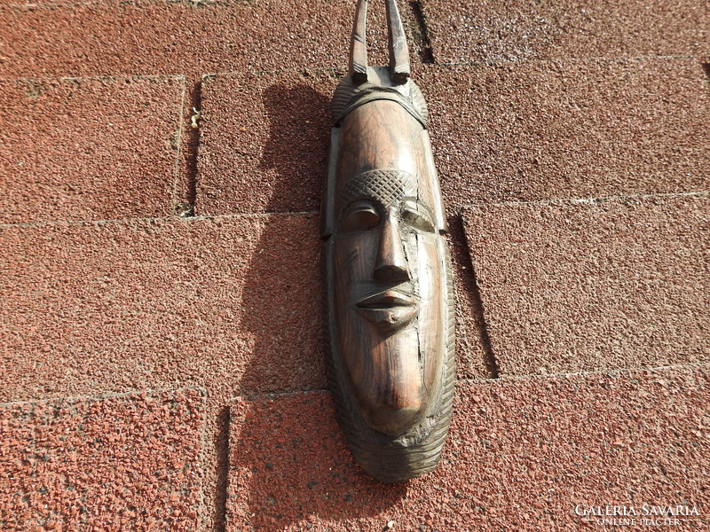 Devil's head - wood carving wall head