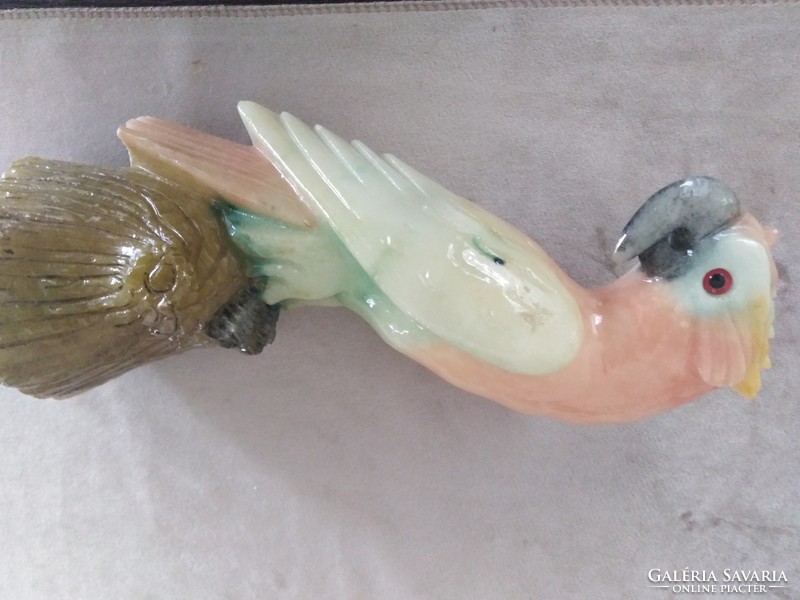 Alabástrom -  Kristályos gipsz papagáj