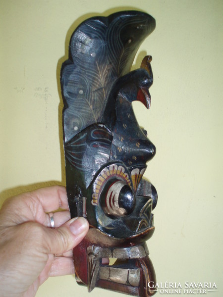 Old tribal mask wood carving