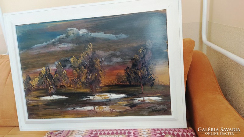 Beautiful landscape painting, with German (Zoltan) marking, 85x62 cm, incredibly well painted