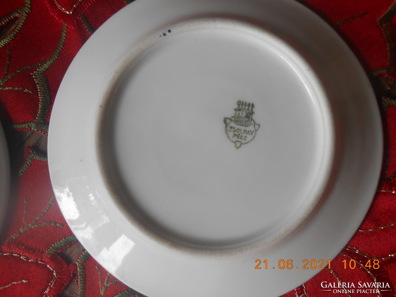 Antik Zsolnay kávés csésze alátét / kistányér
