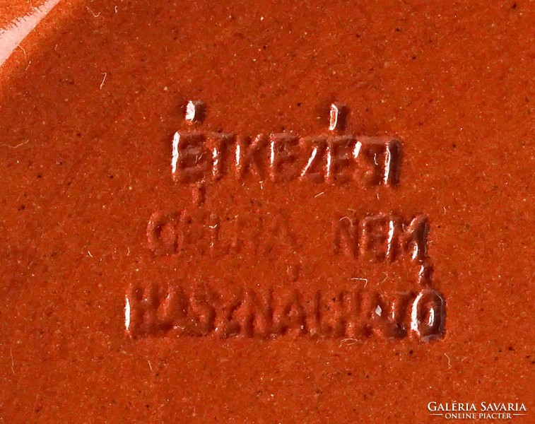 1F062 Gonda István mezőtúri kerámia falitál 30.5 cm