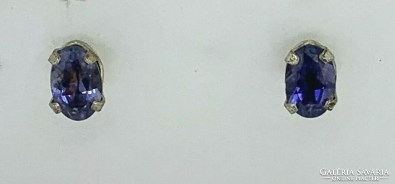 Iolite gemstone sterling silver earrings 925 - new