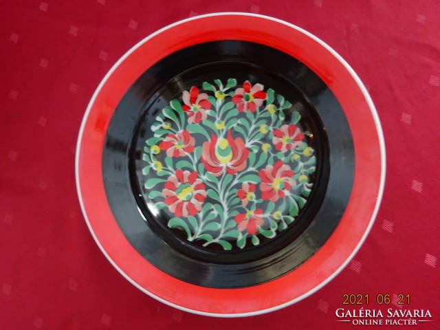 Hollóház porcelain, hand-painted wall plate - deep plate, diameter 24 cm. He has!