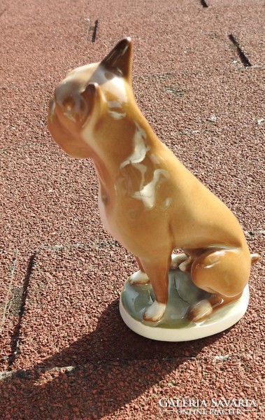 Zsolnay boxer dog figure