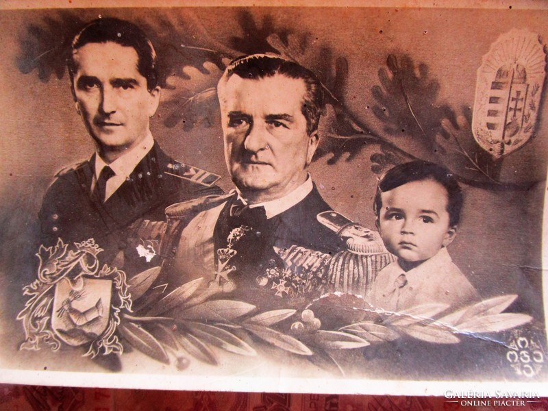 Governor Miklós Horthy of Nagybánya Vitéz - son István - grandson István photo sheet approx. 1943