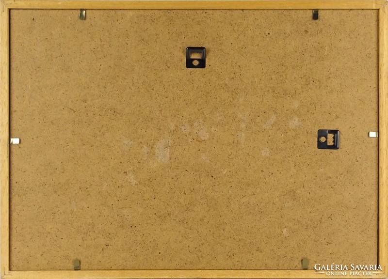 1E851 Sulyok Teréz : Téli táj selyemkép 10 x 20 cm