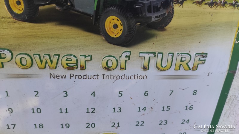 John Deere fűnyíró traktor,Golf autó stílusosan! reklám plakát fém-lemez, naptár