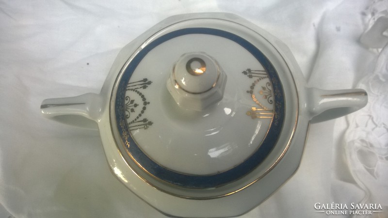 Mcp butter holder-sugar holder-table serving with blue-gold pattern