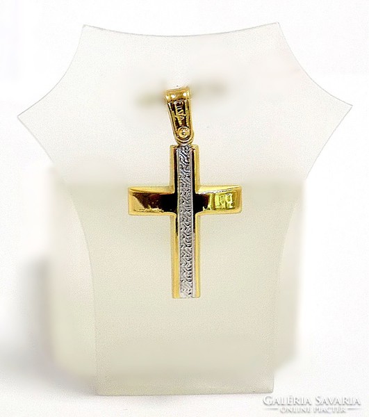 Stone gold cross pendant (zal-au94596)